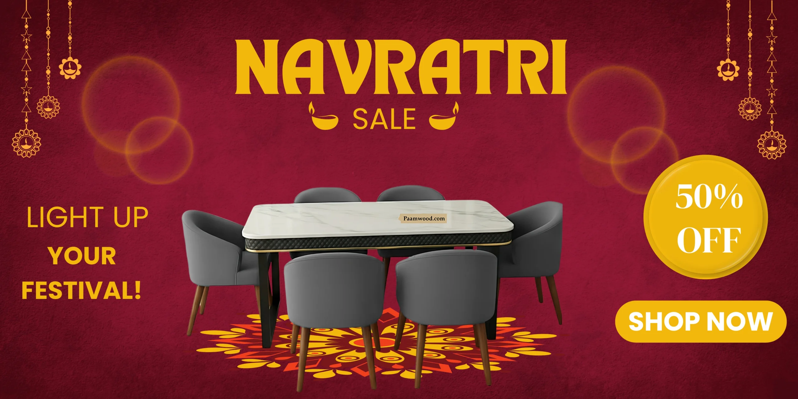 Cirmson Traditional Indian Diwali Sale Banner (6)