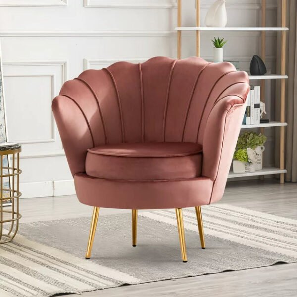 Roso Modern Dining Chair with Velvet Fabric Wooden Legs