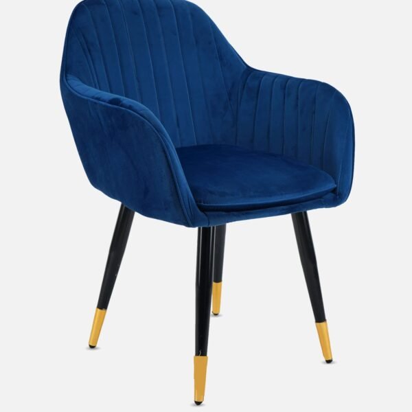 Roso Modern Dining Chair with Velvet Fabric Wooden Legs