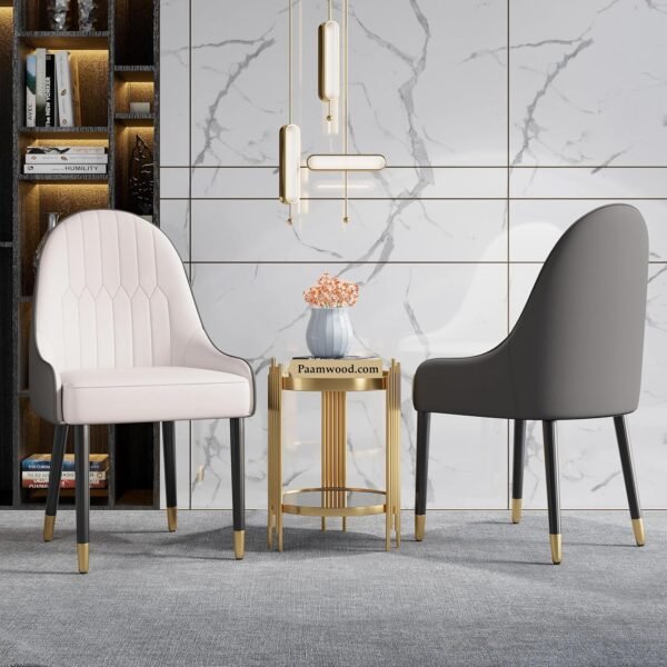 Serbia Dining Chair with Velvet Upholstery Channel Tufting Legs