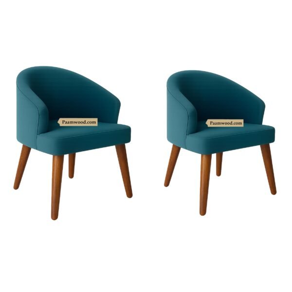 PAAM WOOD Upholstery Barrel Arm Chair with Soft Serenity Suede Fabric for Dining Room, Living Room, Bedroom, Cafe, or Restaurant with Comfortable & Stylish