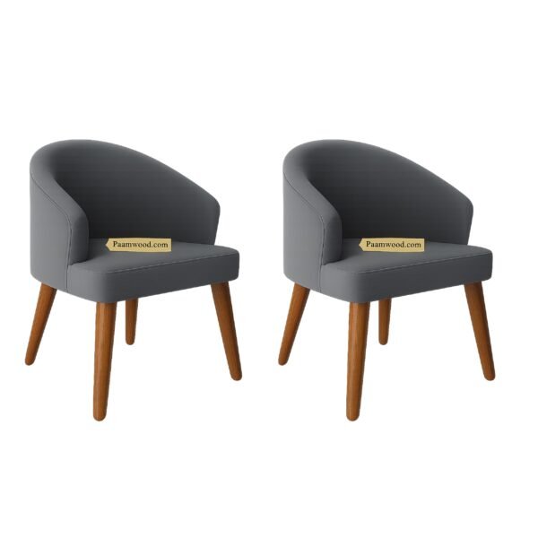 PAAM WOOD Upholstery Barrel Arm Chair with Soft Serenity Suede Fabric for Dining Room, Living Room, Bedroom, Cafe, or Restaurant with Comfortable & Stylish
